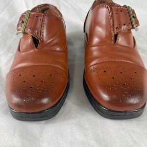Toddler boys 7 t Brown Simulated Leather Dress Shoes